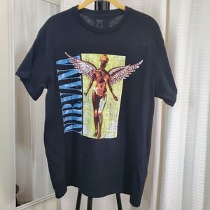 Nirvana In Utero Band T Shirt Black Size Medium